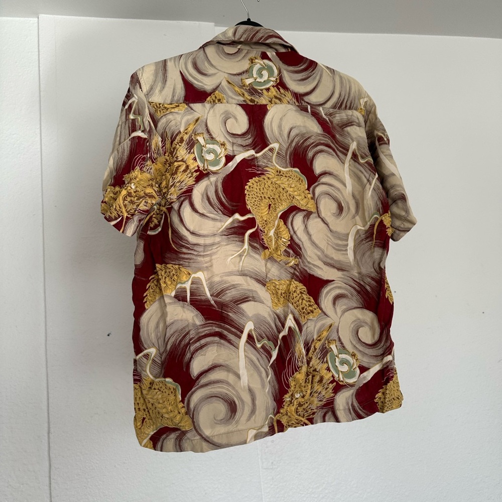 Vintage Dragon Makapuu Hawaiian Shirt with Red Gold Button Down Design Rare - Picture 7 of 8